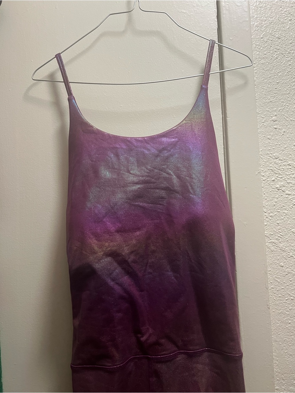 Fashion Nova Iridescent Purple Slip Jumpsuit